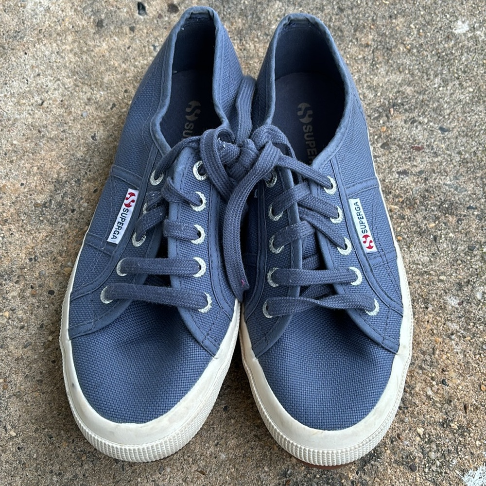 - NEW Superga blue sneakers